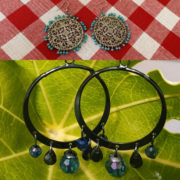 Two Pairs of Cute Boho Earrings - Picture 1 of 4